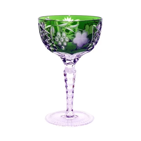 Фужер хрустальный для шампанского Grape 210 мл, цвет темно-зеленый, Ajka Crystal, Венгрия, 1/emerald/64576/51380/48359 - изобр. 7