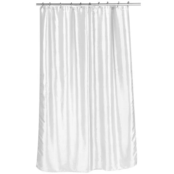 Шторка для ванной Shimmer White 178x183 см, цвет белый, материал полиэстер, Carnation Home Fashions, США, FSC15-FS/21 - изобр. 7
