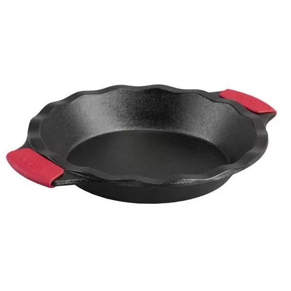 Форма для пирога с силиконовыми прихватами, диаметр 23 см, чугун, Lodge, США, BW9PIEA1 - изобр. 7