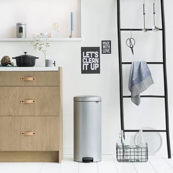Мусорный бак с педалью NewIcon, 30л, серый металлик, Brabantia, 114465 - изобр. 9