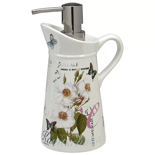 Дозатор для жидкого мыла Botanical Diary 9х9х20 см, материал керамика, Creative Bath, США, BTL59MULT - изобр. 7