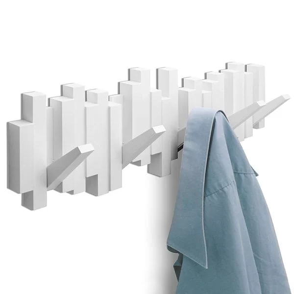 Вешалка настенная Sticks 49,3х18х3 см, цвет белый, материал пластик, Umbra, Канада, 318211-660 - изобр. 8
