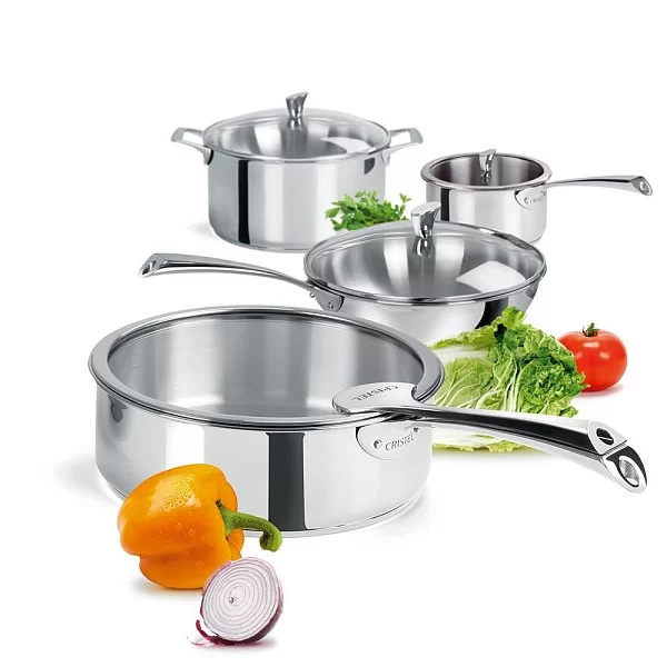 Крышка 24 см, стекло + нержавеющая сталь, Cristel, Франция, K24CHVB - изобр. 9