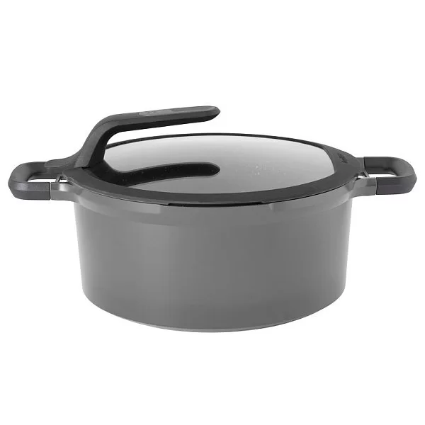 Кастрюля с крышкой Gem Grey, диаметр 28 см, объем 7,3 л, цвет серый, материал алюминий, Berghoff, Бельгия, 2307419 - изобр. 7