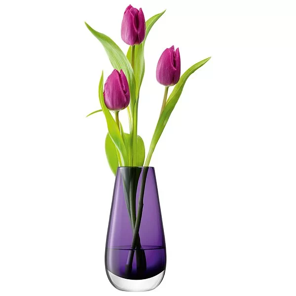 Ваза в форме бутона Flower Colour 13,8 см, цвет фиолетовый, выдувное стекло, LSA International, Великобритания, G732-14-815 - изобр. 9