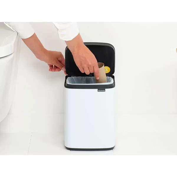 Мусорный бак Bo 4 л, 28x20x17 см, нержавеющая сталь, цвет белый, Brabantia, Бельгия, 222344 - изобр. 12