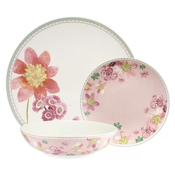 Обеденный набор Primula на 4 персоны, 12 предметов, цвет розовый, фарфор, Maxwell & Williams, MW655-AW0707 - изобр. 7