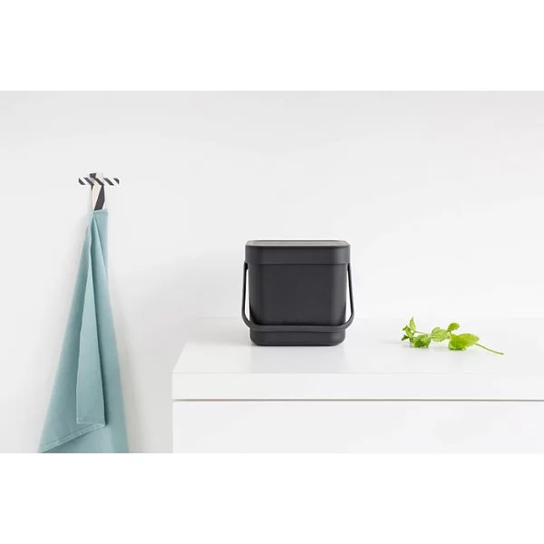 Мусорное ведро Sort & Go объем 3 л, 13,9x18,8,x17,4 см, материал пластик, цвет серый, Brabantia, Бельгия, 209888 - изобр. 9