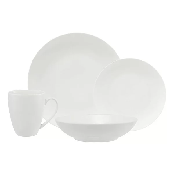 Обеденный набор White Basics на 4 персоны, 16 предметов, фарфор, белый, Maxwell & Williams, MW601-WBA0148 - изобр. 7