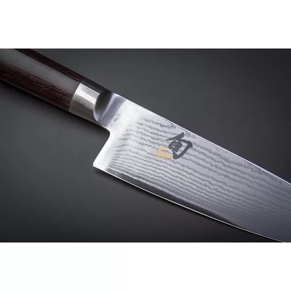 Нож кухонный поварской Shun Classic длина лезвия 15 см, сталь VG-10 в обкладках из дамаска, Kai, Япония, DM-0723 - изобр. 10