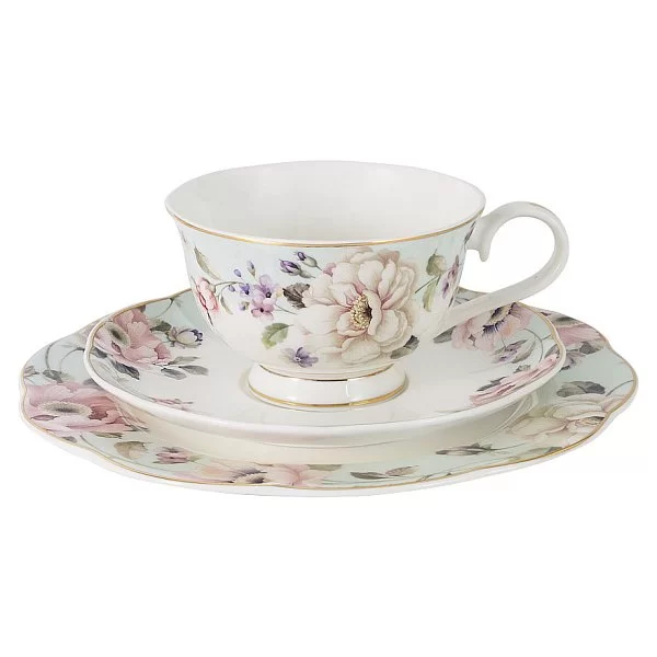 Чайный сервиз "Весенний сад" на 6 персон 21 предмет, костяной фарфор, цвет белый, Anna Lafarg Emily, AL-M2265_21-E9 - изобр. 9