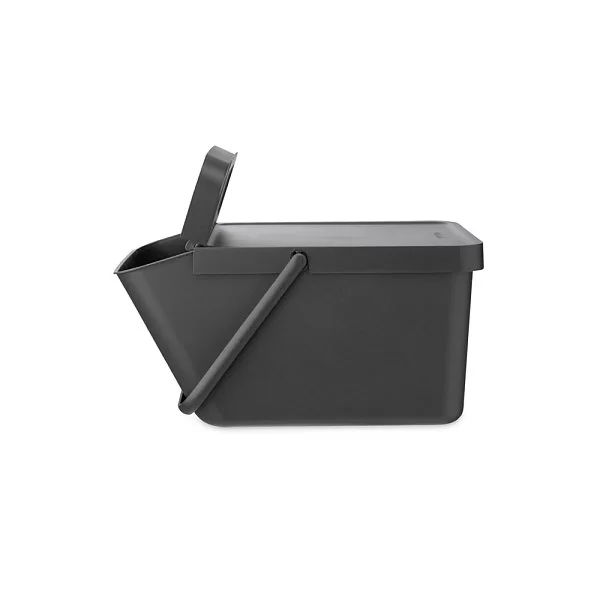 Ведро для мусора SORT&GO Stackable 20 л, пластик, цвет темно-серый, Brabantia, Бельгия, 277726 - изобр. 8