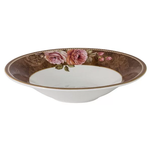 Обеденный сервиз "Английская роза" на 6 персон 27 предметов, костяной фарфор, цвет белый, Anna Lafarg Emily, AL-M2188_27-E9 - изобр. 9