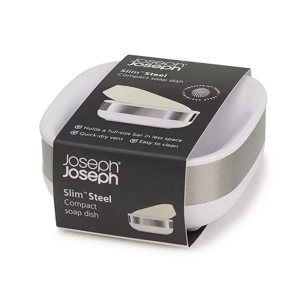 Мыльница Slim Steel 8х3,5х7,6 см, пластик ABS, цвет металлик, Joseph Joseph, Великобритания, 70533 - изобр. 10