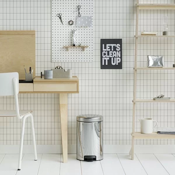 Мусорный бак с педалью NewIcon, 12л, стальной полированный, Brabantia, 113581 - изобр. 11