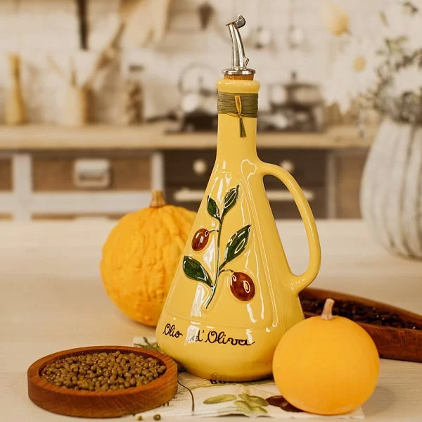 Бутылка для масла Giallo Sole 750 мл, керамика, Nuova Cer, Италия, 8655-GSO - изобр. 10
