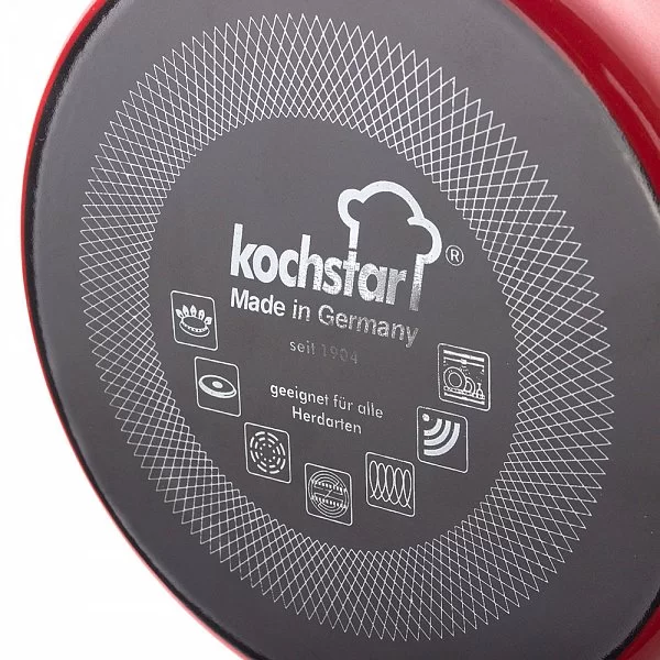 Набор посуды 5 предметов эмалированный, красный, Kochstar, RED-3 - изобр. 16