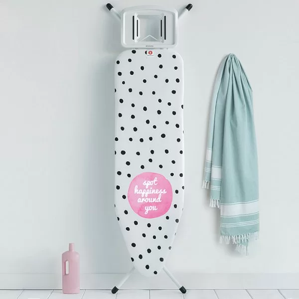 Гладильная доска 124x38 см, декор чехла "Горошек", Brabantia, Бельгия, 115783 - изобр. 11