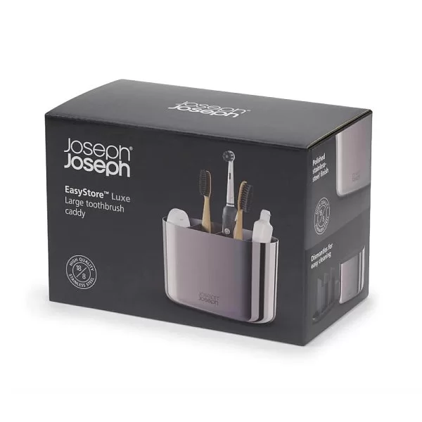 Подставка для зубных щеток EasyStore Lux 17,5х9,4х11,7 см, нержавеющая сталь, Joseph Joseph, Великобритания, 70581 - изобр. 9