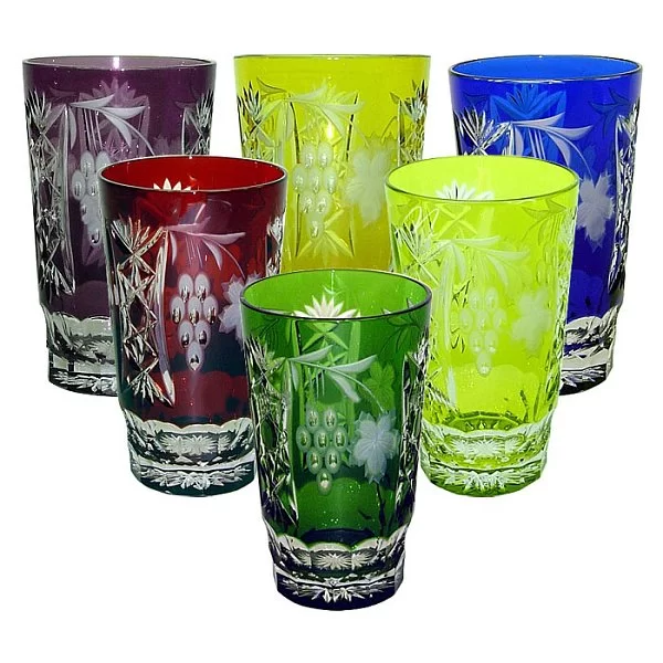 Стакан хрустальный высокий Grape 390 мл, цвет темно-зеленый, Ajka Crystal, Венгрия, 1/emerald/64579/51380/48359 - изобр. 8