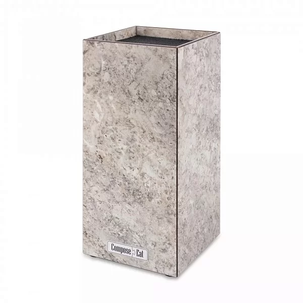 Подставка для кухонных ножей 10х10х23 см, цвет мрамор серый, композитный материал, ComposeEat, PDN103031OA4 - изобр. 7