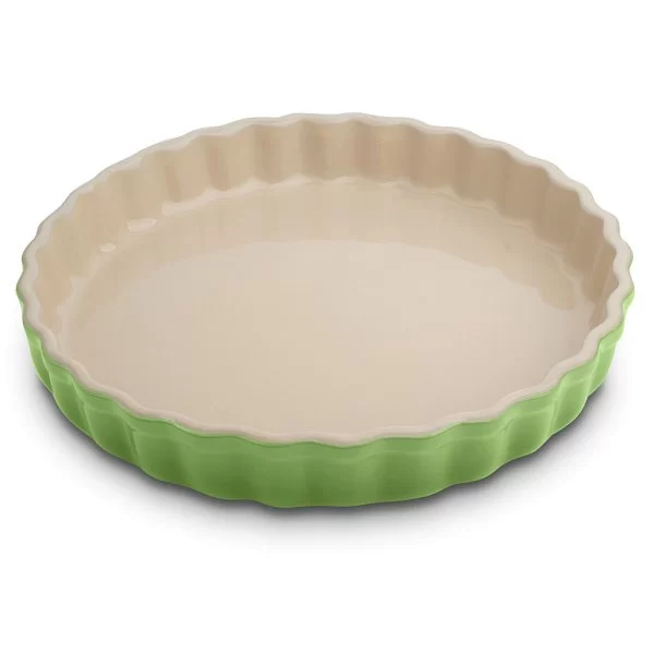 Форма для выпечки рифленая круглая 28 см, материал керамика, цвет зеленый пальмовый, Le Creuset, Франция, 91015928426100 - изобр. 7