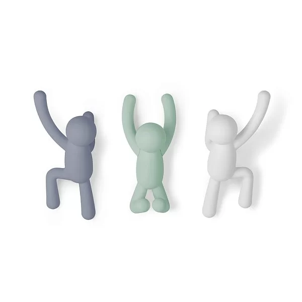 Вешалки-крючки Buddy 3шт, цвет мятный, материал пластик, Umbra, Канада, 318165-370 - изобр. 7