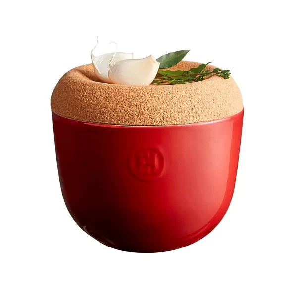 Емкость для хранения чеснока объем 0,94 л, 14,5x13,5 см, материал керамика, цвет гранат, Emile Henry, Франция, 348763 - изобр. 8