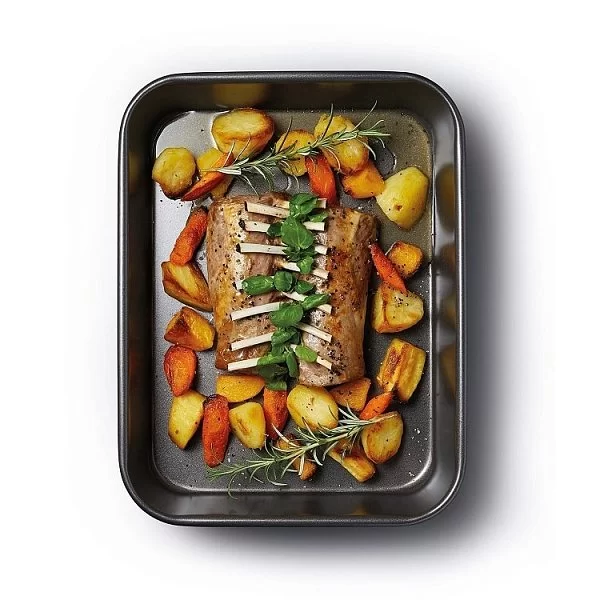 Набор из 2 форм для выпечки 40x28x7,5 и 23,5x23,5x6 смцвет черный, сталь, Kitchen Craft, Великобритания, KCMCHBSET2 - изобр. 9