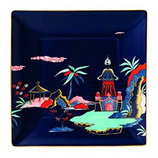 Квадратное блюдо Wonderlust 15x15x2 см, материал фарфор, цвет голубой, Wedgwood, Великобритания, 40023908 - изобр. 7