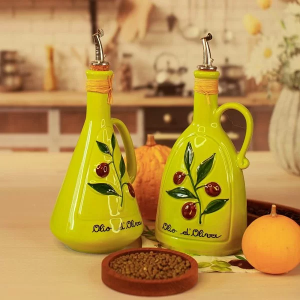 Бутылка для масла Verde Mela 750 мл, керамика, Nuova Cer, Италия, 8155-VML - изобр. 8