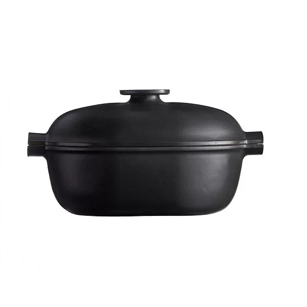 Кастрюля керамическая овальная Delight 4,5 л индукционная длина 36 см, цвет графит, Emile Henry, Франция, 776645 - изобр. 8