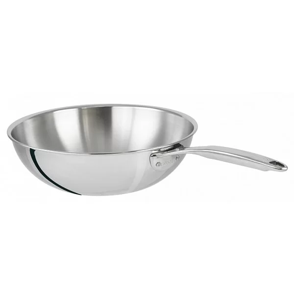 Вок Castel'Pro 6,4 л, диаметр 32 см, материал нержавеющая сталь 18/10, зеркальная полировка, Cristel, Франция, WOK32CPFSK - изобр. 7
