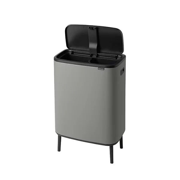Мусорный бак 2-х секционный TOUCH BIN BO HI объем 2х30 л, цвет серый, материал нержавеющая сталь, Brabantia, Бельгия, 130663 - изобр. 11
