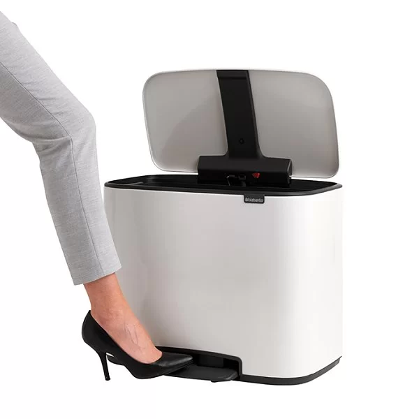 Мусорный бак 2 секции Pedal Bin Bo, белый, 11+23л, Brabantia, 121142 - изобр. 9