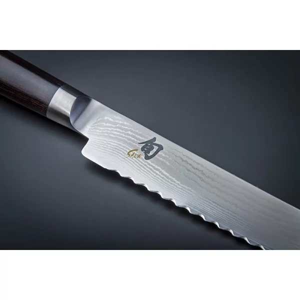 Нож для хлеба Shun Classic длина лезвия 24,1 см, сталь VG-MAX в обкладках из дамаска, Kai, Япония, KAI-DM-0705 - изобр. 13