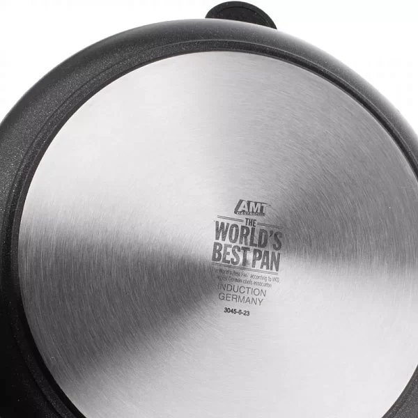 Сковорода 24 см с антипригарным покрытием индукционная, высота 5 см, фиксированная ручка, AMT Gastroguss, Германия, AMT I-524FIX - изобр. 10