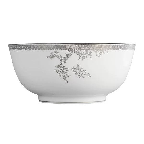 Салатник Vera Wang Lace Platinum 25 см, материал фарфор, цвет белый, Wedgwood, Великобритания, 50127206135 - изобр. 7