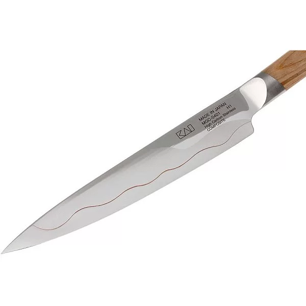 Нож кухонный универсальный Seki Magoroku Composite, длина лезвия 15 см, сталь VG-MAX and SUS 420J2 Composite, Kai, Япония, KAI-MGC-0401 - изобр. 8