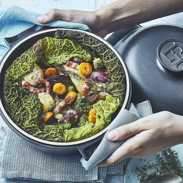 Кастрюля керамическая Delight 2 л индукционная диаметр 22,5 см, цвет графит, Emile Henry, Франция, 776620 - изобр. 14