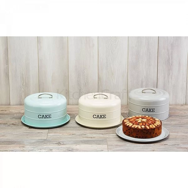 Тортовница Living Nostalgia 29x16 см, материал металл, цвет серый, Kitchen Craft, Великобритания, LNCTGRY - изобр. 8