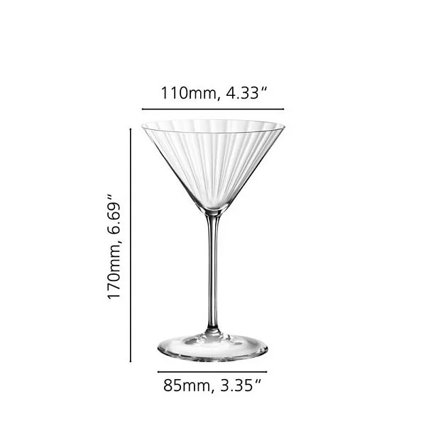 Набор из 4 бокалов для мартини и коктейлей 220 мл с оптическим эффектом Lifestyle, хрустальное стекло, Spiegelau, Германия, 4450194 - изобр. 8