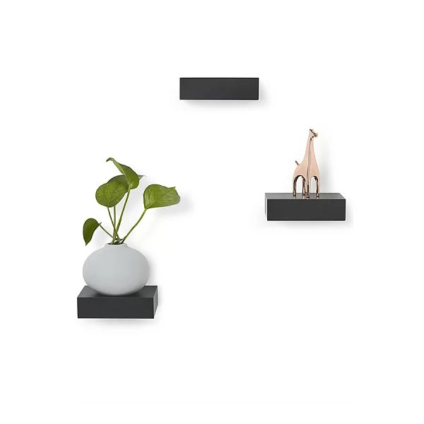 Набор из 3-х полок Showcase 10х8,5 см, материал нержавеющая сталь, цвет черный, Umbra, Канада, 325560-040 - изобр. 8