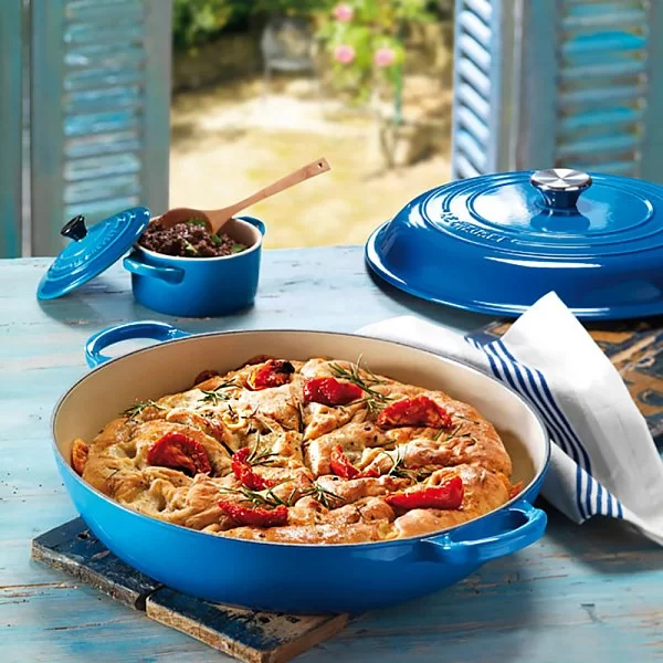Кастрюля низкая 30 см, объем 3,2 л, материал чугун, цвет синий, Le Creuset, Франция, 21180302002430 - изобр. 11