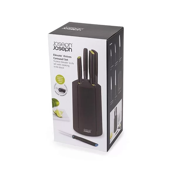 Набор из 5 ножей Elevate Carousel в подставке 13,3х13,3х35 см, нержавеющая сталь + пластик, Joseph Joseph, Великобритания, 10527 - изобр. 12
