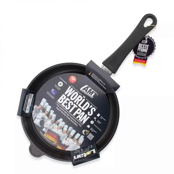 Сковорода 24 см с антипригарным покрытием индукционная, высота 5 см, съемная ручка, AMT Gastroguss, Германия, AMT I-524FIX - изобр. 8