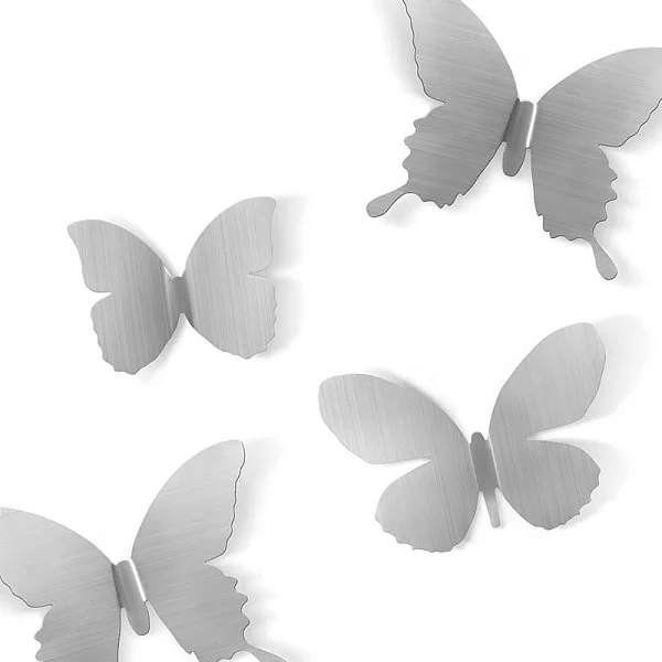 Декор для стен Mariposa 9 шт, цвет серебряный, материал металл, Umbra, Канада, 470789-410 - изобр. 7