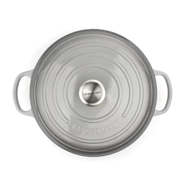 Кастрюля низкая 30 см, объем 3,2 л, материал чугун, цвет серый, Le Creuset, Франция, 21180305412430 - изобр. 8