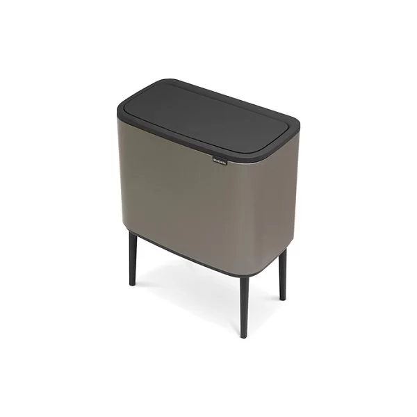 Мусорный бак 2 секции 11+23л, платиновый, Brabantia, 316142 - изобр. 8