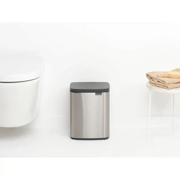 Мусорный бак Bo 7 л, 32x24x21 см, нержавеющая сталь, цвет стальной матовый, Brabantia, Бельгия, 222962 - изобр. 11